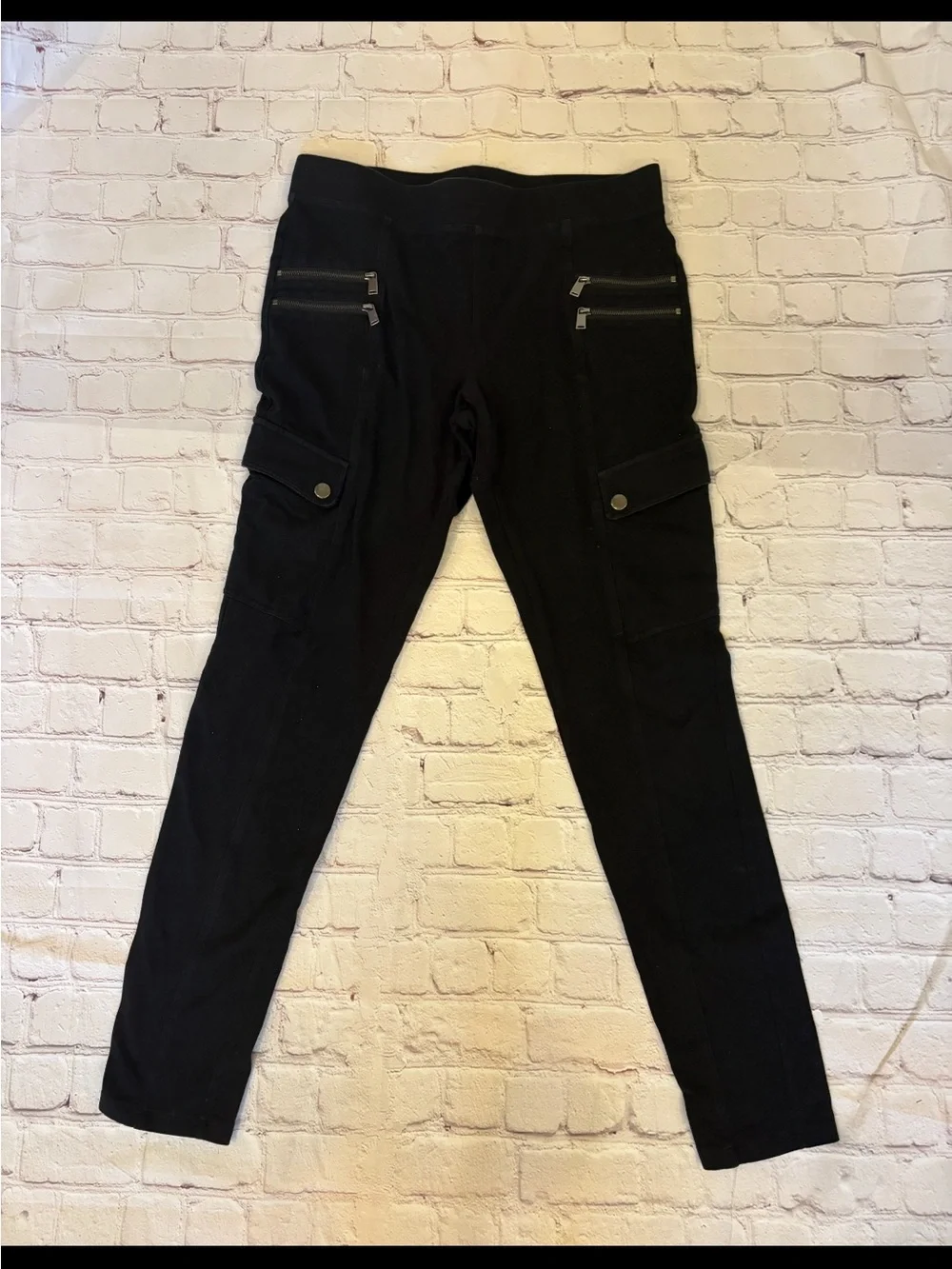 Express Black Cotton Stretch Leggings - Picture 1 of 4